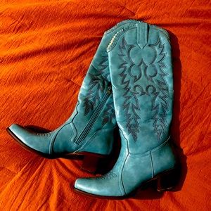 Turquoise boots